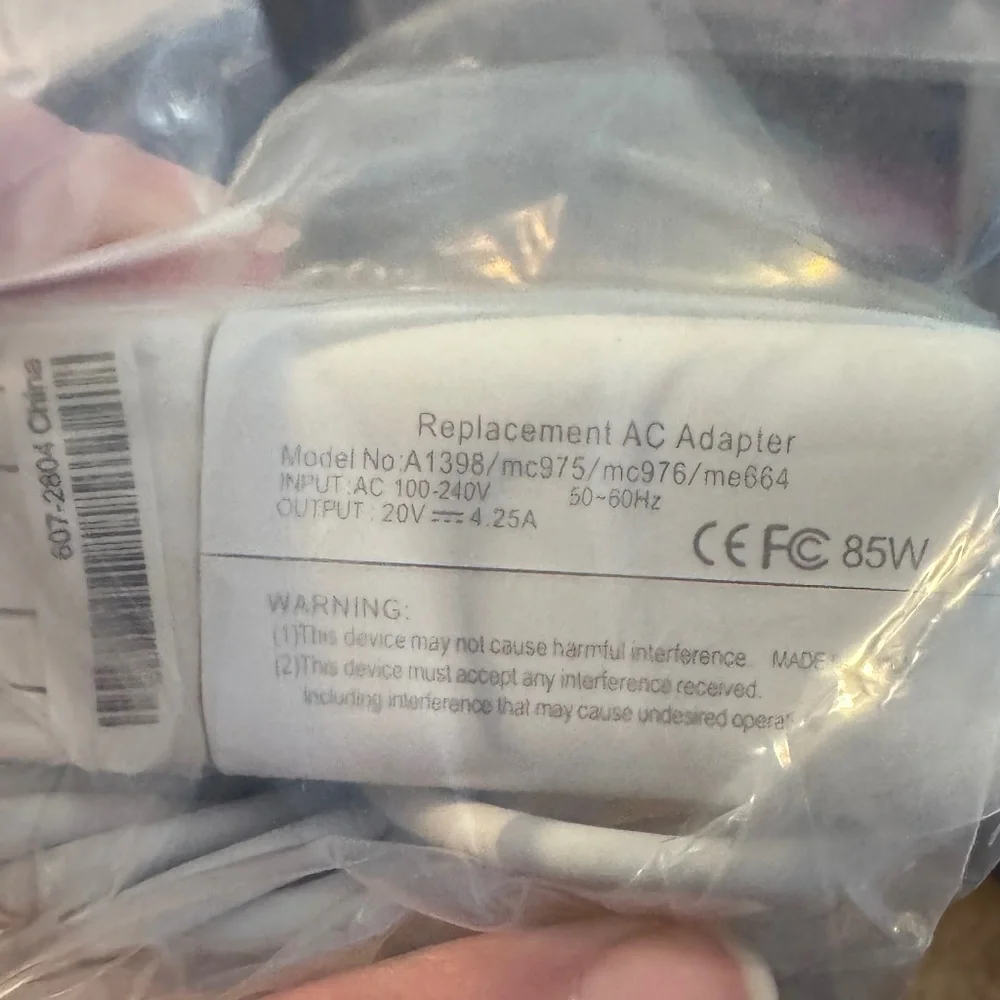 White Power Adapter for Laptops